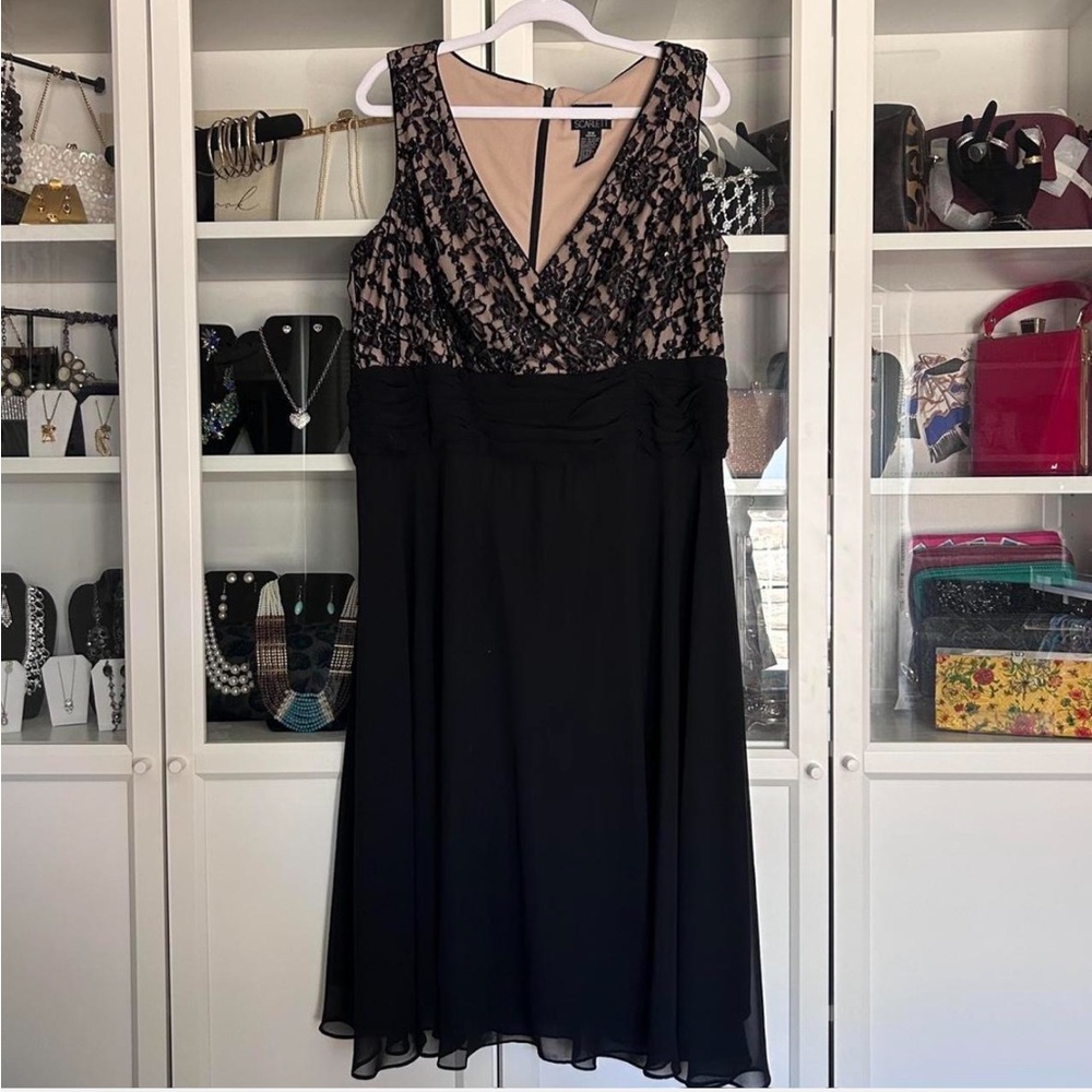 BLACK LACE BABYDOLL DRESS